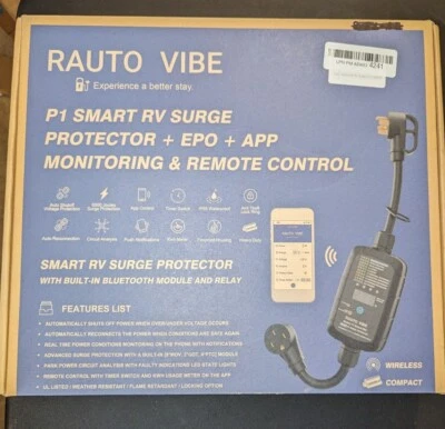 New Rauto VIBE P1 50A SMART RV SURGE PROTECTOR - Image 1 of 4