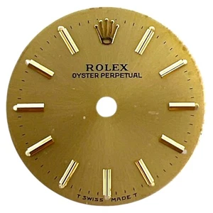 Rolex Oyster Perpetual genuino esfera de 24 mm oro champán 67193 - Imagen 1 de 4