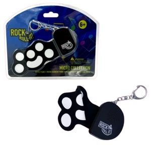 Micro Drum. Mini Size Black & White Drum. Portable Silicone Pad + Key Chain - Picture 1 of 8