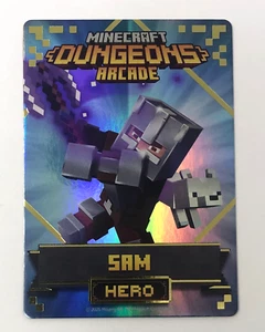 Minecraft Dungeons Arcade Series 4 (#116 Hero: Sam) FOIL Card - Picture 1 of 2