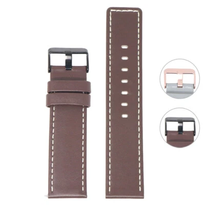 StrapsCo Stitched Leather Watch Band Strap For Fitbit Versa & Versa 2
