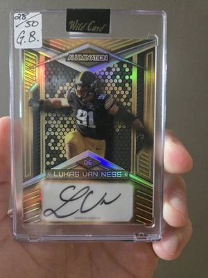 2023 Wild Card  Alumination Lukas Van Ness /50 RC Auto Green Bay Packers - Image 1 of 2