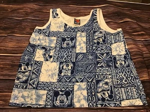 Vintage Disney Womans Mickey Unlimited Hawaiian Theme Tank Top Size Medium - Picture 1 of 5