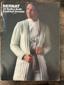 18 Bulky-Knit Fashion Greats - Bernat 217 - 1975 - Knit & Crochet - Picture 1 of 13