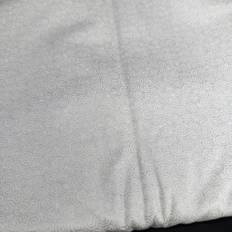 Karen Montgomery Timeless Treasures Metallic Silver  First Frost Cotton 2.5 Yard - Image 1 of 4