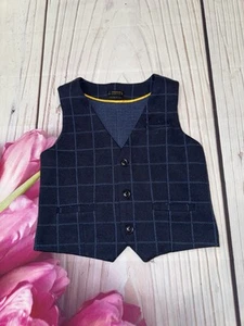 MAYORAL Boys Two Tone Single Breasted Vest Tailoring Line Size 6 116cm Blue - Picture 1 of 3