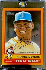 2025 Topps Heritage Rafael Devers Orange Refractor Auto /25! Red Sox! 🔥🔥📈📈 - Picture 1 of 11