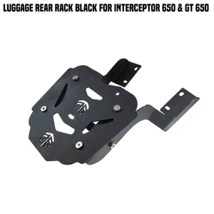 LUGGAGE REAR RACK BLACK FIT FOR ROYAL ENFIELD INTERCEPTOR 650 & GT 650 - Picture 1 of 5