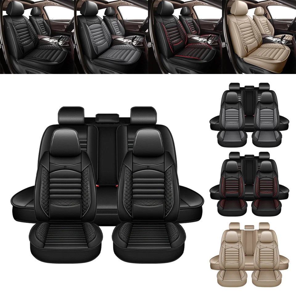 Funda de asiento para Hyundai/Chevrolet impermeable cojín de asiento de cuero PU (2/5 asientos) Foto 1 de 1