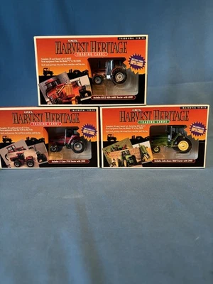 3 tractores Ertl Harvest Heritage 1994 serie inaugural, tarjetas coleccionables incluidas Foto 1 de 4
