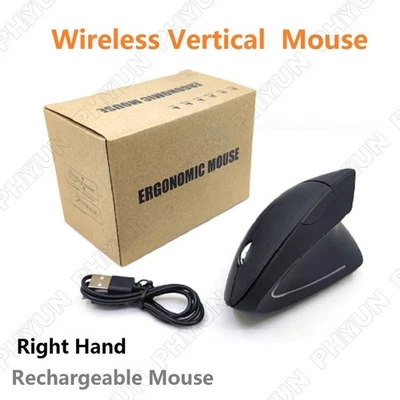 Adjustable DPI USB Wireless 5 Keys Mouse Ergonomic Optical Vertical Gaming Mouse - Image 1 of 4