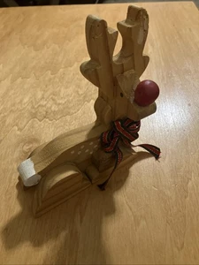 Decorazione Rodolph in legno 6 x 5 x 2 pollici - Foto 1 di 7