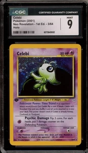 Pokemon Celebi Neo Discovery 1st Edition DOUBLE HOLO ERROR #3 CGC 9 Mint - Picture 1 of 2