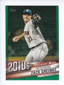 Topps Serie 2 2020 #DB-97 Zack Greinke décadas mejor paralelo verde - Imagen 1 de 2