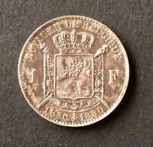 Belgique - Léopold II -  Superbe  1  Franc 1880 - Cinquantenaire Belgique - Picture 1 of 2