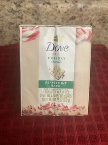 Peppermint Bark Dove Holiday Treats Beauty Bar Soaps 3.75oz Each-2 Pack - Picture 1 of 3