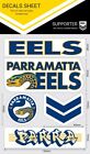 NRL Sticker Decal Sheet - Parramatta Eels - Stickers Wordmark