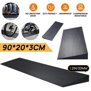 Rubber Curb Ramp 90x20x3cm Cuttable Threshold Ramp Kerb Driveway Threshold Ramp - Picture 1 of 13
