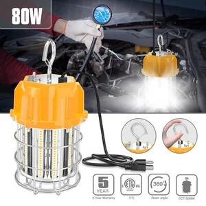 80W LED Temporary Work Light For Building Construction Basement Garage 350W Eqiv - Picture 1 of 9