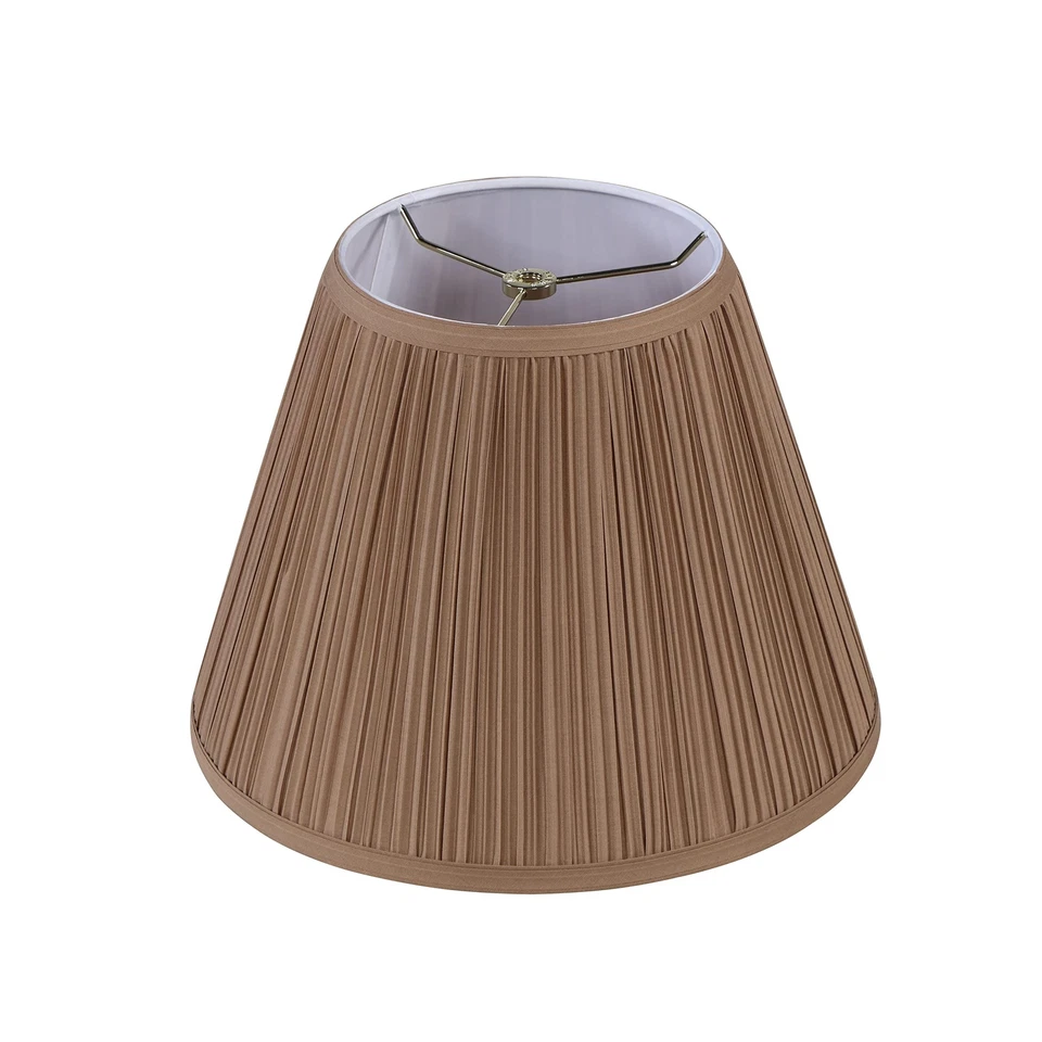 Aspen Creative 32072 Empire Transitional Pleated Spider Sienna Brown Lamp Sh...