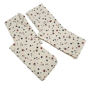 Set Of 4 Red White & Blue Star Napkins Reusable Washable Table Linens Patriotic - Picture 1 of 3
