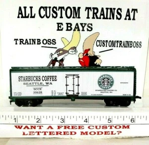 HO SCALE CUSTOM LETTERED STARBUCKS COFFEE REEFER p4☕☕☕☕☕ - Picture 1 of 14