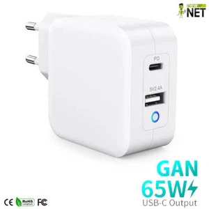 Caricabatteria Alimentatore 65W Caricatore GaN Tech USB Tipo C Smartphone Laptop - Imagen 1 de 6