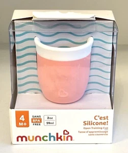 Munchkin C’est Silicone 59ml Open Toddler Training Cup 4m+ Pink ( Sealed) - Picture 1 of 9