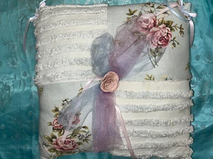 Vintage Handmade Throw Pillow from Vintage Chenille & Chintz - Picture 1 of 3