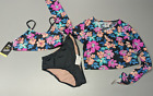 Art Class Girls 3 Piece Floral Swimsuit Rash guard UPF 50+ Size XL (14)