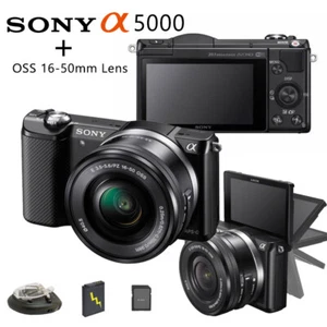 Sony Alpha a5000 Black OSS 16-50mm Lens set 20.1 MP Mirrorless Digital Camera - Picture 1 of 9
