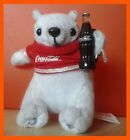 White Coca Cola Polar Bear Red T-shirt with Bottle Plush Ornament