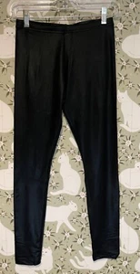 American Apparel Classic Solid Black Midrise Nylon Stretch Leggings Women's sz S - Picture 1 of 4