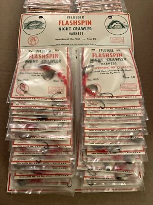 2, Pflueger Flashspin Night Crawler #943 Talla 10 Señuelo Giratorio Hecho en EE. UU. De Colección Foto 1 de 3