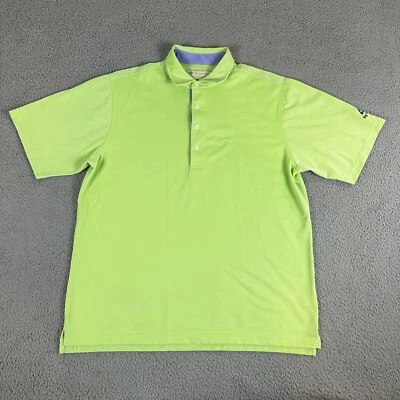 Camisa Polo Donald Ross Para Hombre Grande Verde Pullover Cuello Plyester Manga Corta Foto 1 de 4