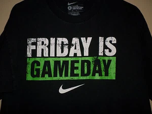 Nike T-Shirt Friday Is Game Day Black 100% Cotton Size Large - Picture 1 of 4