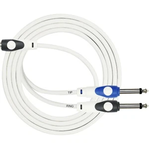KIRLIN LightGear Y-Cable, 3.5mm TRS Jack Female 2x1/4" Mono Plug Tip/Ring 6 ft. - Picture 1 of 1