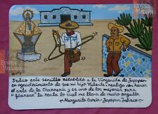 Exvoto dedicado al arte tradicional mexicano de charrería pintado a mano charro