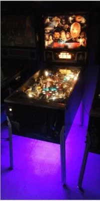 Bride Of Pinbot, Party Zone, Star Trek TNG Pinball Cabinet light mod Purple - Image 1 of 3