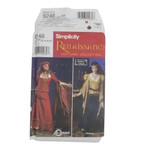 Simplicity 9246 Misses Renaissance Dress Pattern Sz 12-18 Uncut Medieval Cosplay - Picture 1 of 9