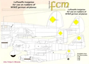 FCM Decals 1/72 1/48 & 1/32 German World War II Tail Markings - Picture 1 of 3