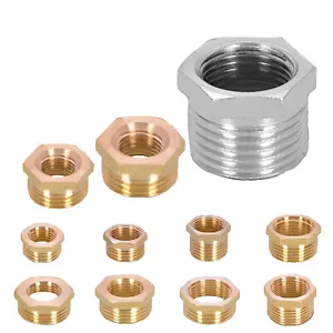 Conector BSP rosca macho a hembra arbusto hexagonal reductor de accesorios de latón 3/4" 1" - Imagen 1 de 17