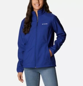 $110 Columbia Women Size XS/S Water Resistant Lined Softshell Zip Jacket Blue - Picture 1 of 12