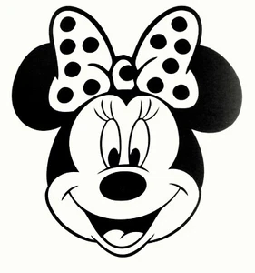 Minnie Mouse Face Disney Car Body Window Bumper Vinyl Decal Sticker - Picture 1 of 1