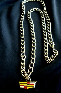 Modern Cadillac Necklace with 18" carat gold filled chain - Picture 1 of 1