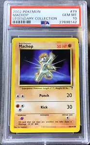 Pokémon Card Machop PSA 10 Gem Mint, Legendary Collection #10, WOTC 2002 (1) - Picture 1 of 3