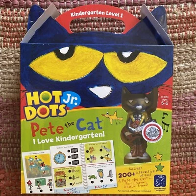 New!! Hot Dots Jr. Pete the Cat - I Love Kindergarten Interactive Learning Set - Image 1 of 4