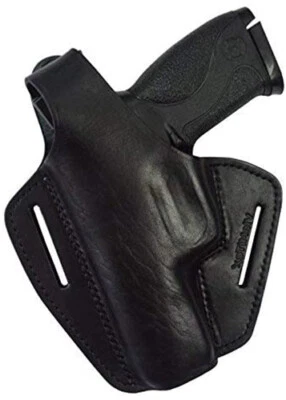 B2Li Leather Holster fits S&W M&P9 black Beltholster left-handed VlaMiTex - Image 1 of 4