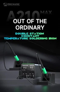 Mechanic A210 Max Dual Handle Soldering Station w. Auto Sleep UK Version - Picture 1 of 11