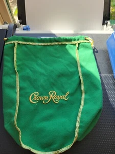 New Crown Royal Small Green Bag. 7" wide at top, 9" length. - Picture 1 of 4